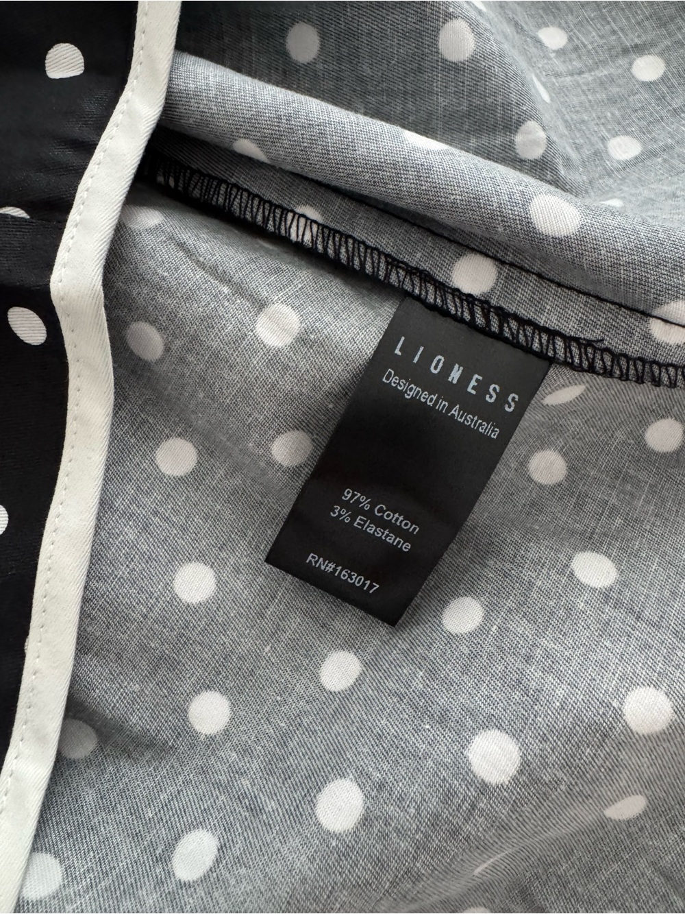 Lioness Voyage Mini Dress Black and White Polka Dot size 6 M - Picture 4 of 4